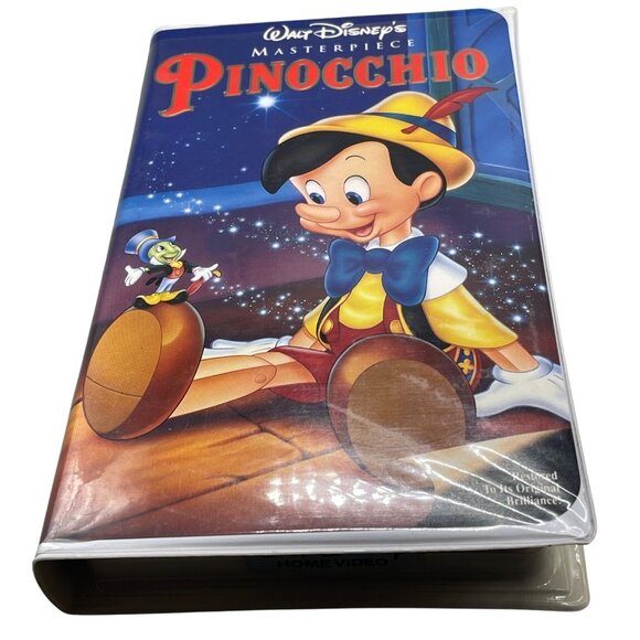 Walt Disney Pinocchio VHS tape cartoon English rated G 88 minutes diamond editio - Picture 1 of 4